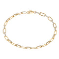 Brazalete Paperclip Diamantes Naturales 0.54 ct en Oro Amarillo 14k
