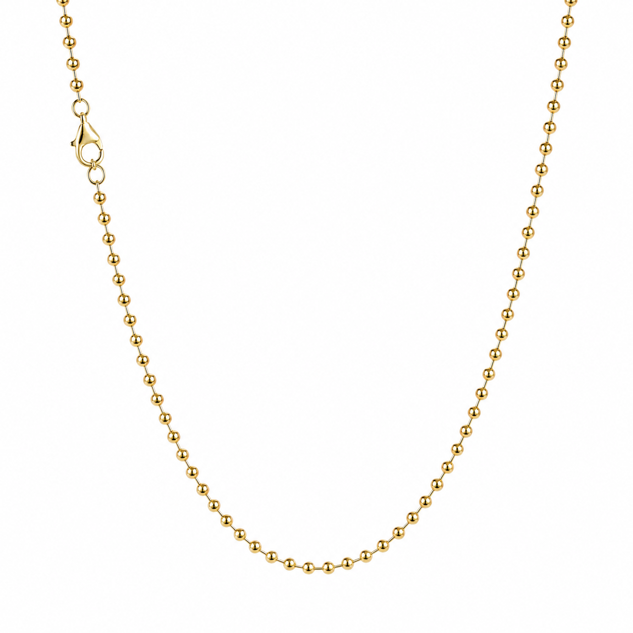 Cadena Bola 3mm en Oro Amarillo 14k