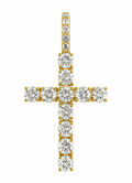 Cruz con Diamantes de Laboratorio en Oro Amarillo 14k