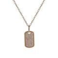 Charm de Tag con Diamantes Naturales en Oro Sólido 14k