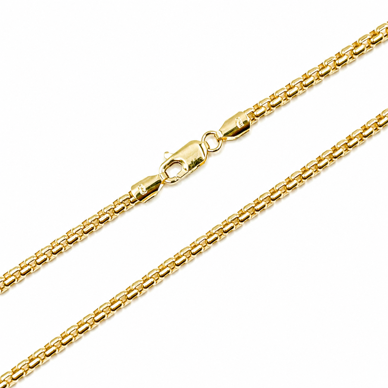 Cadena Veneziana Box Link 2.45mm en Oro Amarillo 14k